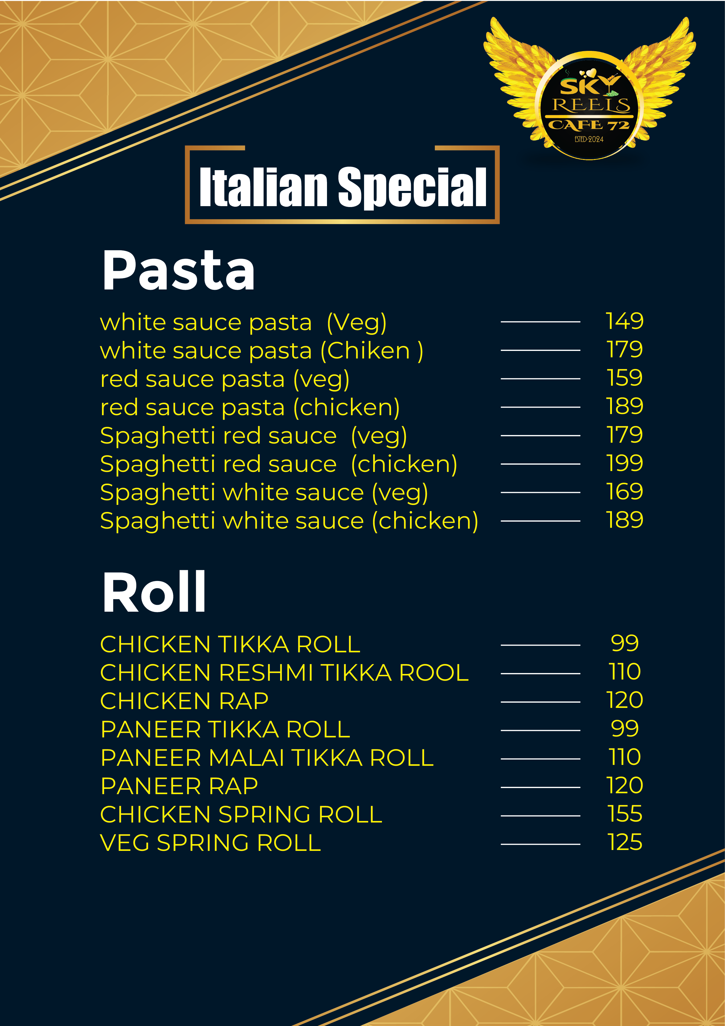 Menu Card